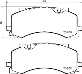 Hella Pagid Front Disc Brake Pad Set - 4M0698151BL